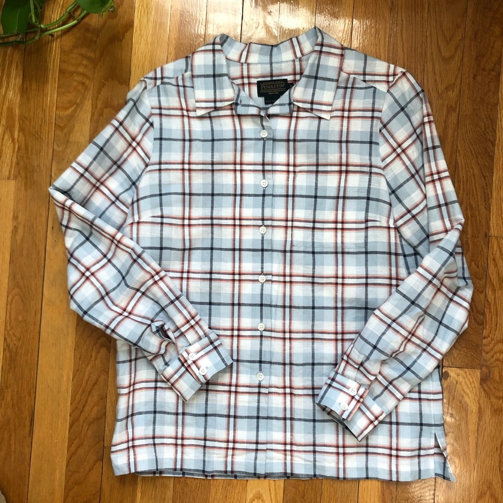 Pendleton Linen Button Down Shirt - image 4
